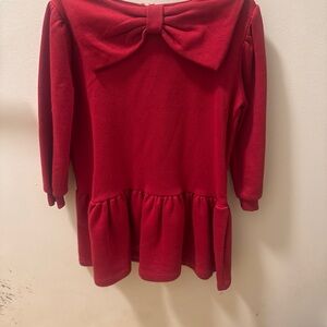 H&M Red Kids Sweater Dress with Bow